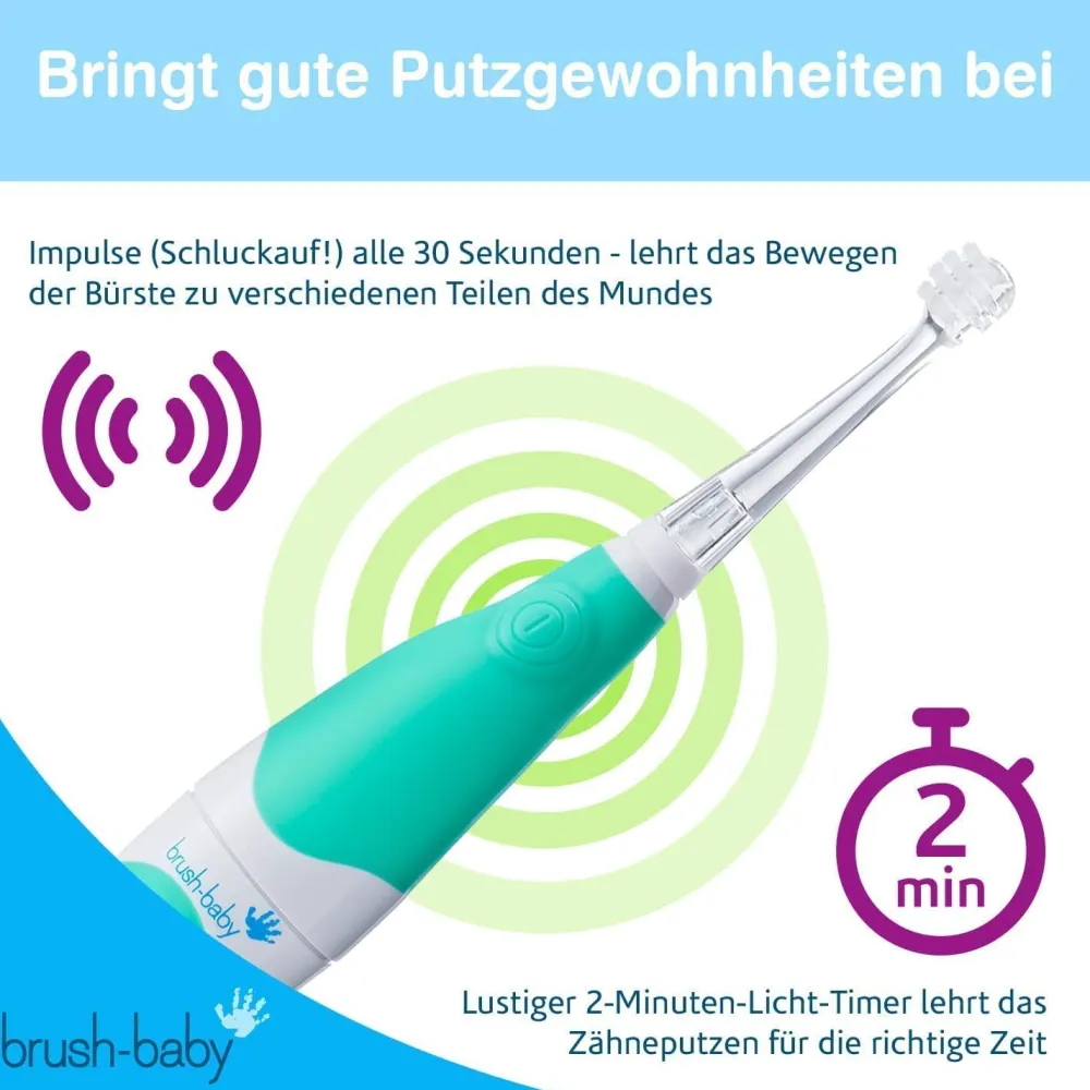 Brush Baby BabySonic Elektrische Zahnbürste für Kleinkinder und Kleinkinder im Alter von 0-3 Jahren| Hot