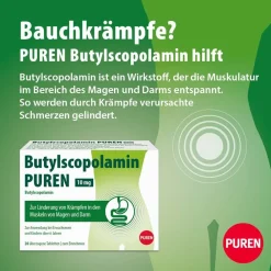 Butylscopolamin PUREN 10 mg überzogene Tabletten| Best
