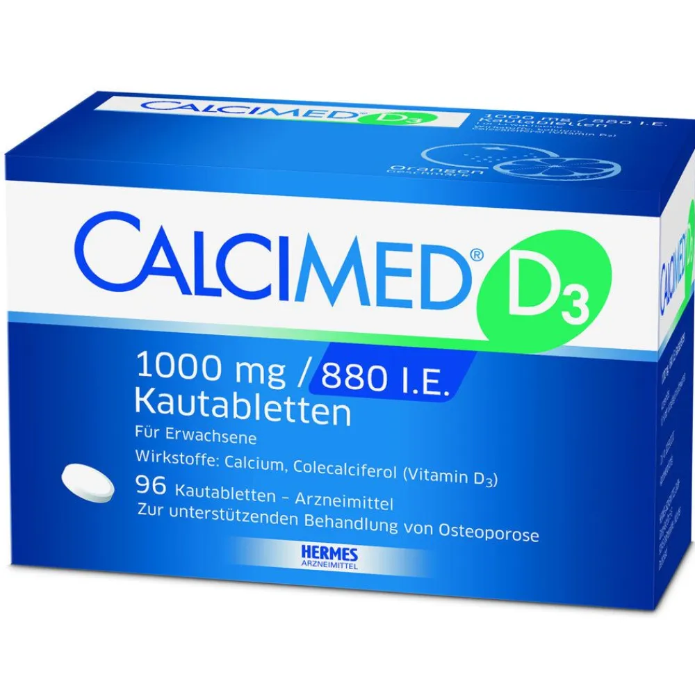 CALCIMED® D3 1000mg / 880 I.E. Kautabletten> Hot