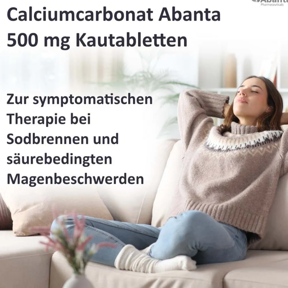 Calciumcarbonat Abanta 500 mg Kautabletten|
