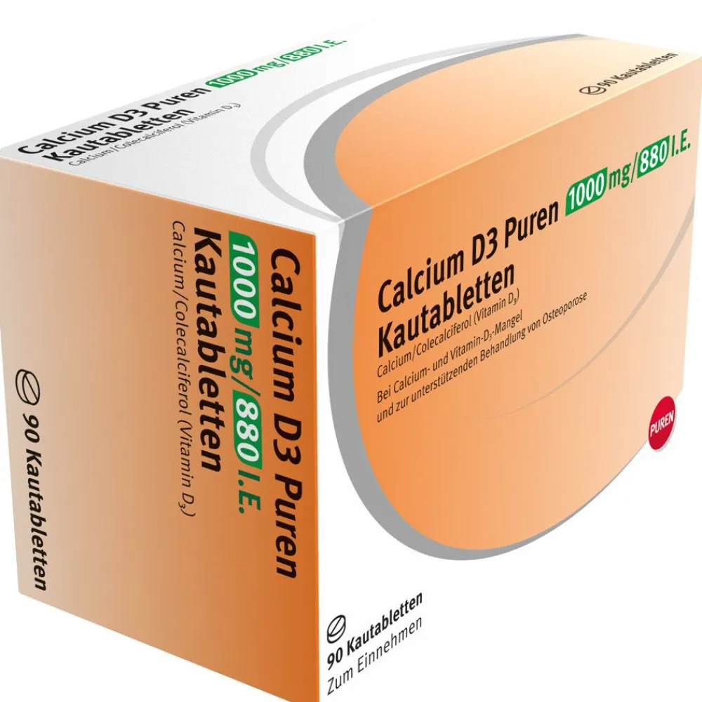 Calcium D3 Puren 1000 mg / 880 I.E.> New