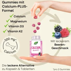 Calcium Gummibärchen für Erwachsene & Kinder I 500 mg Calcium I Wild Berry Geschmack I vegetarisc...|Nature's way Sale