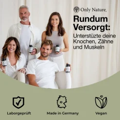 Calcium Tabletten (365 Stück) mit 800 mg pro Tagesdosis - 100% Vegan & ohne Zusätze - Kalzium> Hot