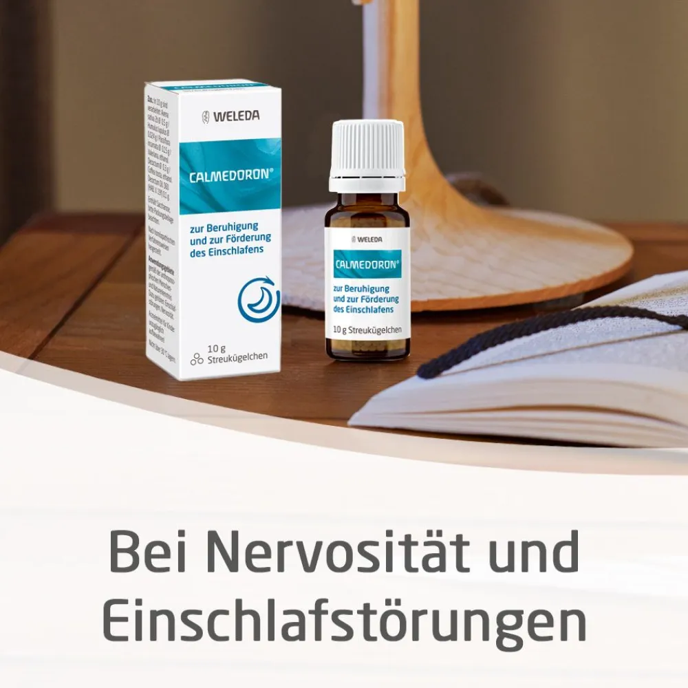 Calmedoron® Globuli beruhigen und fördern das Einschlafen>WELEDA