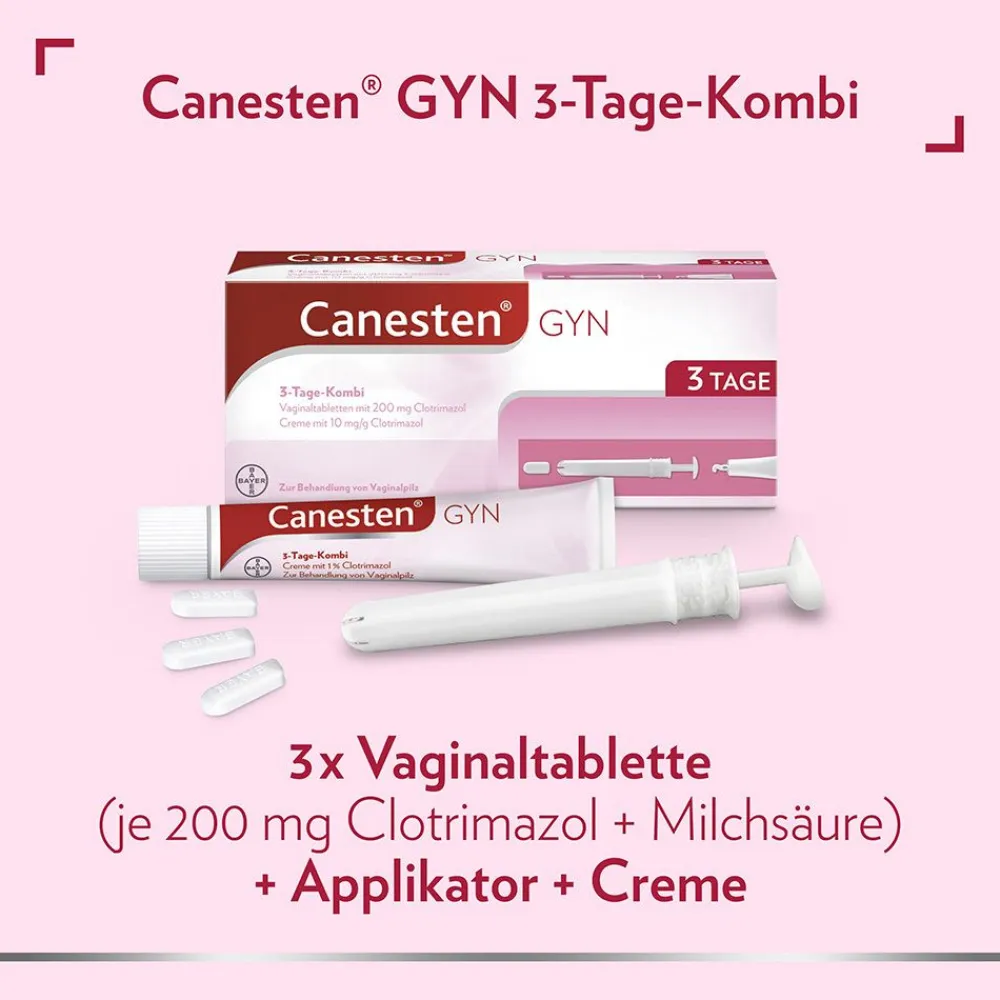® GYN 3-Tage-Kombi zur effektiven Behandlung von Scheidenpilz>Canesten Clearance