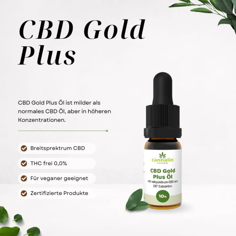 - CBD Breitspektrum Gold Plus - THC Frei - 10%|cannalin Hot
