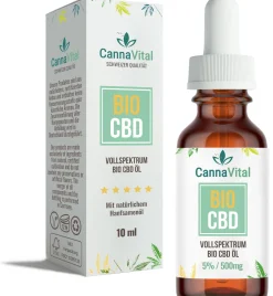 CannaVital® Bio CBD Öl Tropfen 5% 10 ml Cannabidiol Vollspektrum Laborqualität> Discount