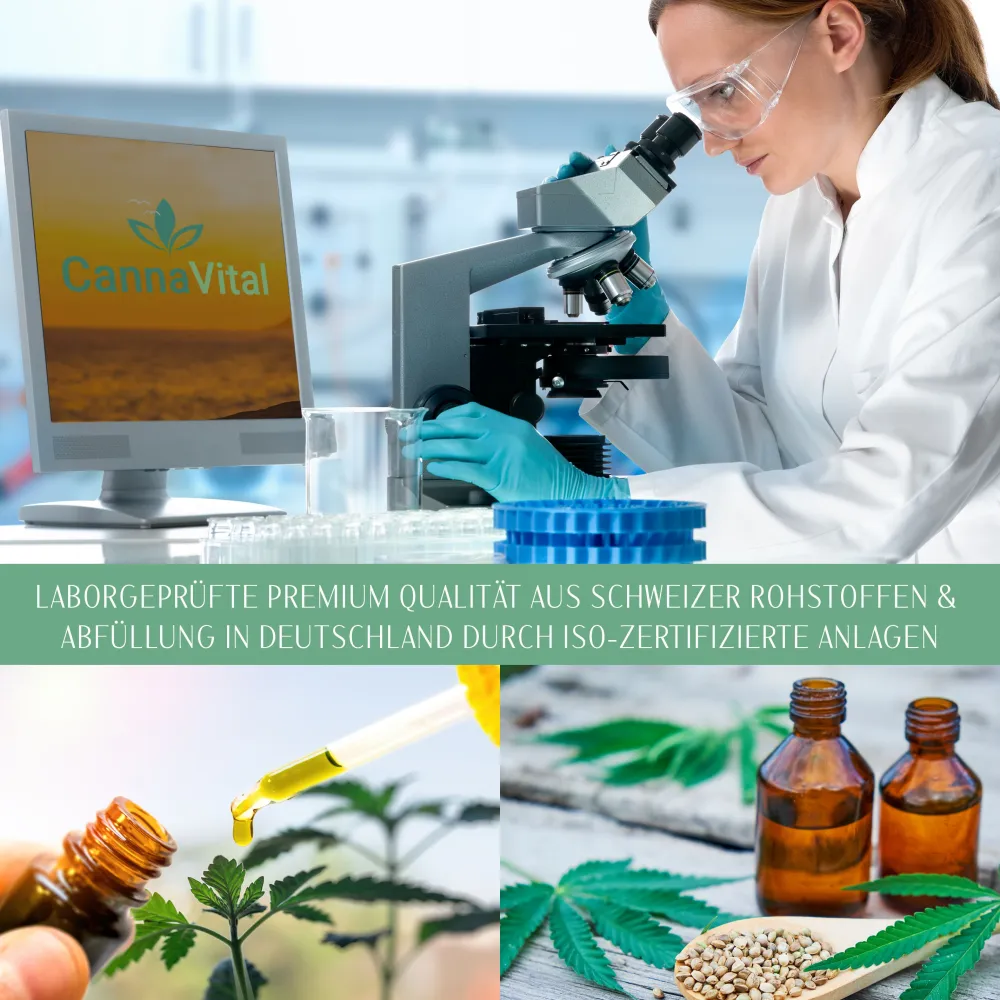CannaVital® Bio CBD Öl Tropfen 10% - 10 ml Cannabidiol Vollspektrum Laborqualität> Online