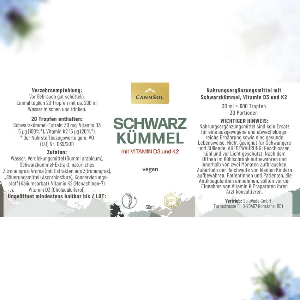 CANNSOL Schwarzkümmel m.Vit.D3+K2> Hot