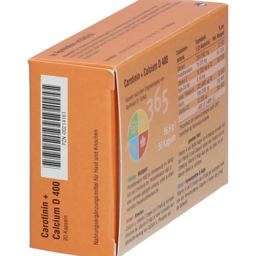 Carotin + Calcium D 400 Kapseln> New
