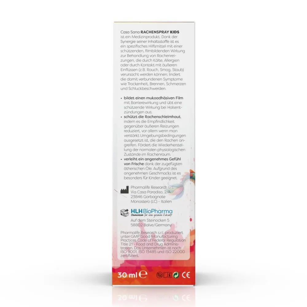 RACHENSPRAY KIDS - Mit Acerola, schwarzer Johannisbeere, Propolis, Thymian- und Salbeiöl>Casa Sana Online