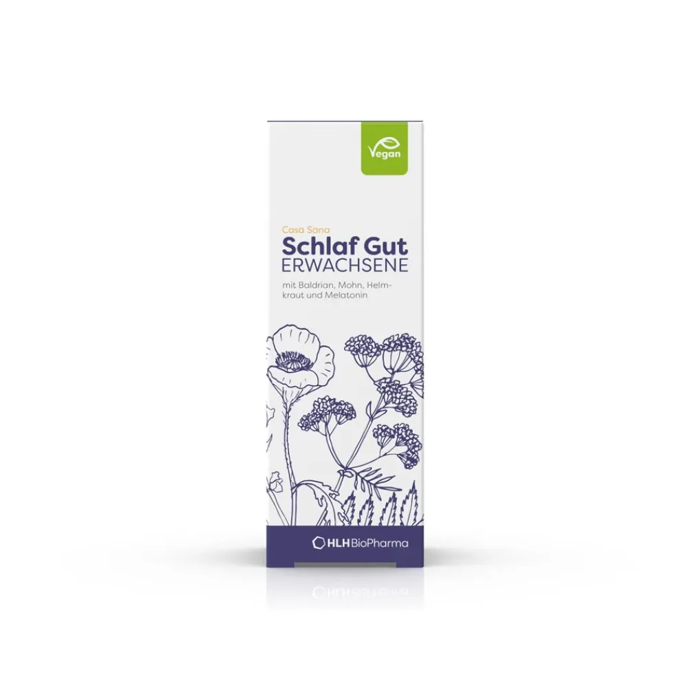Schlaf Gut ERWACHSENE - Pflanzenxtrakte und Melatonin für einen erholsamen Schlaf|Casa Sana Discount
