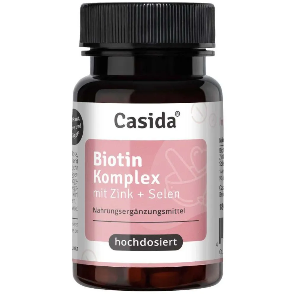 Biotin + Selen + Zink für Haut, Haare & Nägel – hochdosiert - vegan|Casida