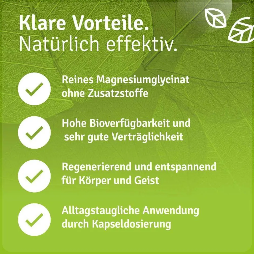 Magnesiumglycinat - Premium Chelatiertes Magnesiumbisglycinat - vegan, hochdosiert>Casida Online