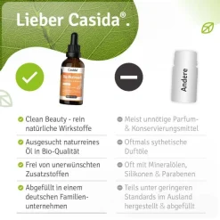® Rizinusöl kaltgepresst Bio - Haute, Haare & Wimpern|Casida