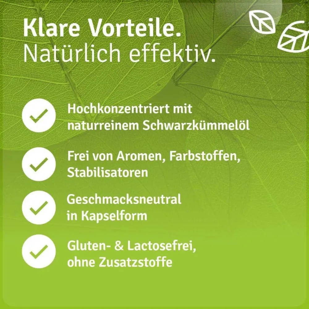 ® Schwarzkümmelöl Kapseln 3000 mg – Hochdosiert, kaltgepresst, naturbelassen|Casida New