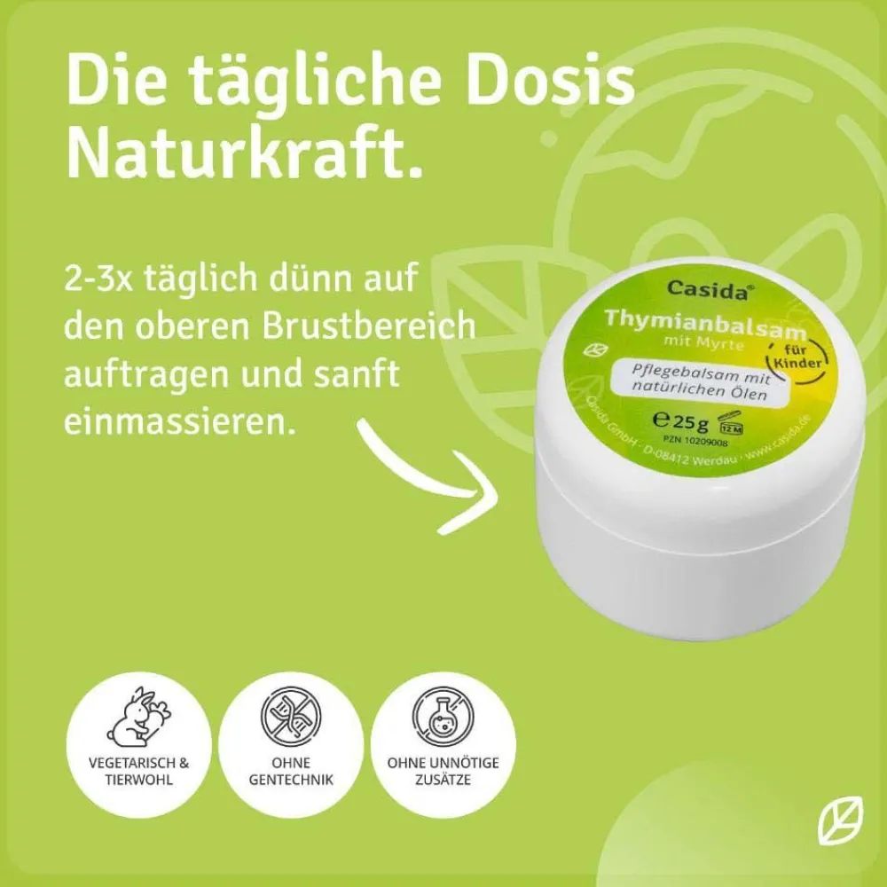 ® Thymianbalsam mit Myrte für Kinder – Original Thymian Myrte Balsam|Casida Best