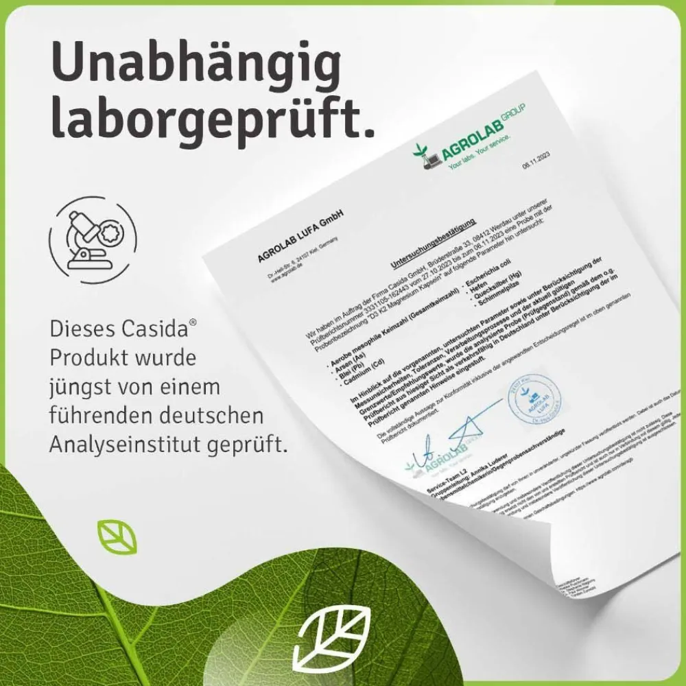 Vitamin D3 K2 Magnesium Kapseln 2000 I.E. – hochdosiertes D3, K2 & Magnesium>Casida Best