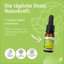 Vitamin D3 K2 Tropfen für Kinder 100% Vegan für 300 Tage|Casida