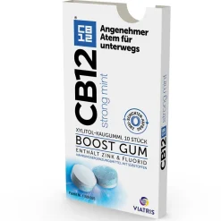 CB12 Boost Strong Mint Kaugummi: Zuckerfreie Mundpflege-Kaugummis gegen Mundgeruch,> New