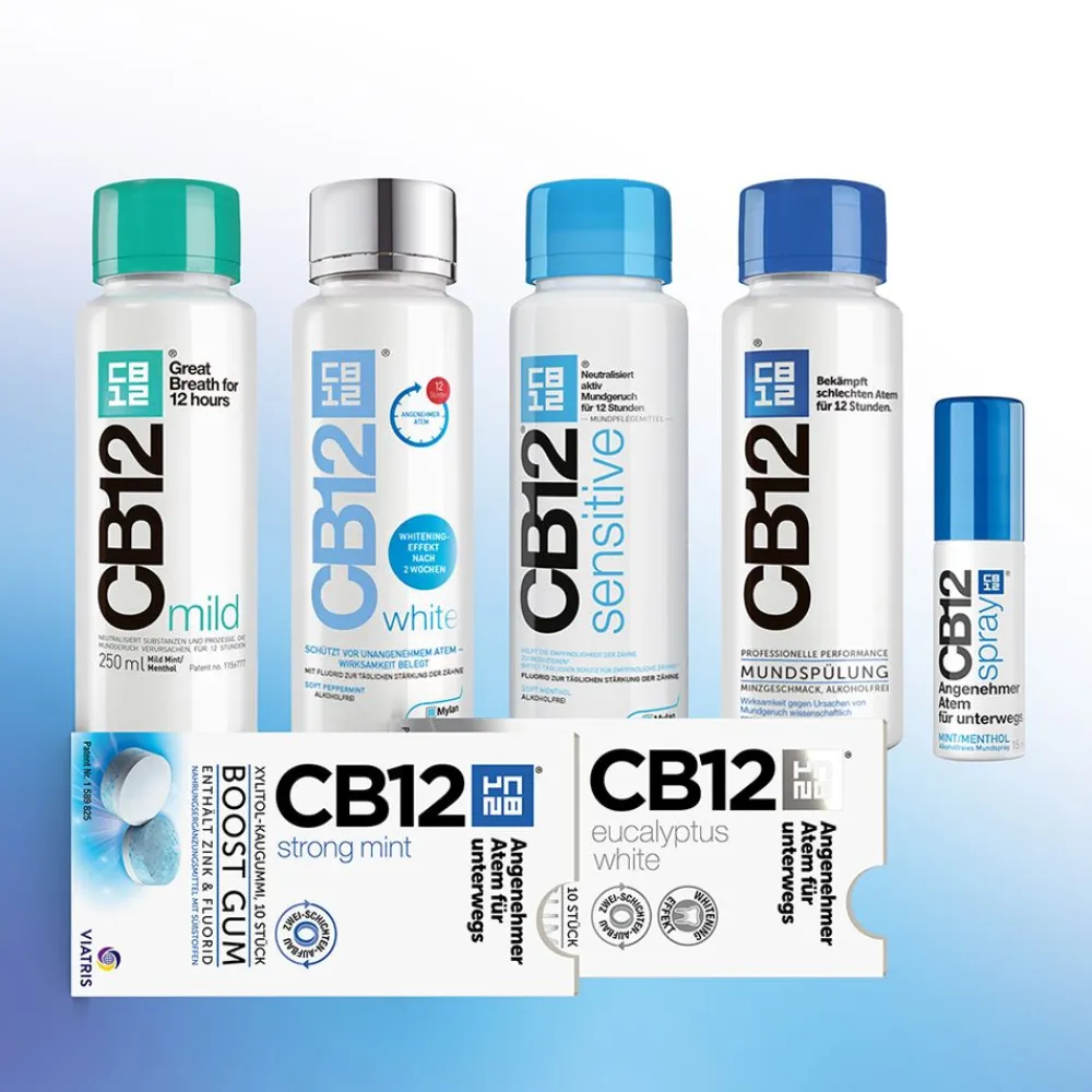 CB12 Boost Strong Mint Kaugummi: Zuckerfreie Mundpflege-Kaugummis gegen Mundgeruch,> New