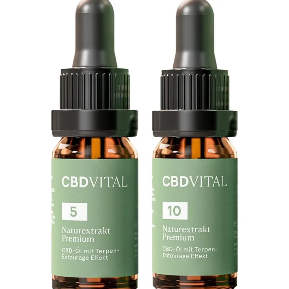 Naturextrakt Premium Öl 10 % + Naturextrakt Premium Öl 5 %|CBD Vital Best