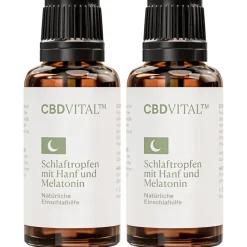 CBD VITAL Schlaftropfen mit Hanf und Melatonin| New