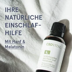 Schlaftropfen mit Hanf und Melatonin|CBD Vital Best
