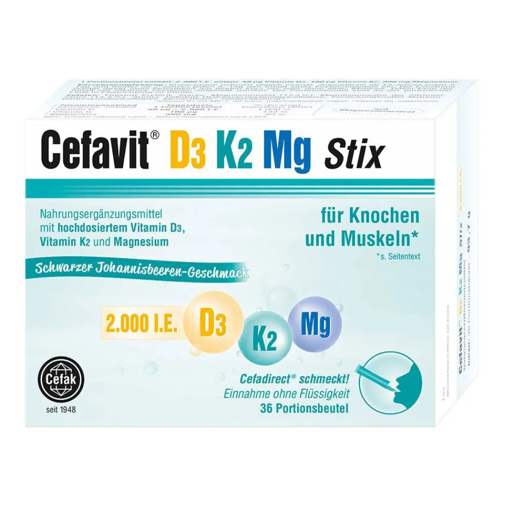 D3 K2 Mg 2000 I.E. Stix|Cefavit Clearance