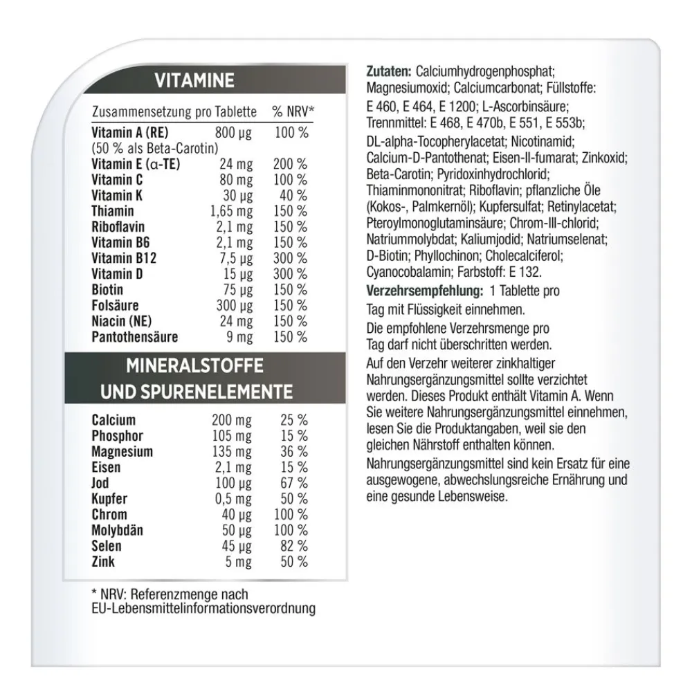 ® Für Ihn 50+, 60 St. - Nahrungsergänzungsmittel - Jetzt 20% mit dem Code Vitamine20 sparen*>Centrum Discount