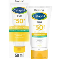 SUN Sensitive Gel-Fluid SPF 50+ Extra-leichter Sonnenschutz Gesicht|Cetaphil Clearance