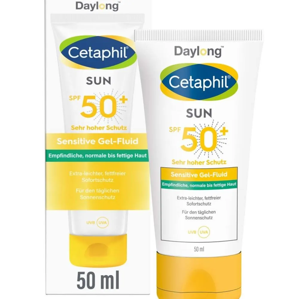 SUN Sensitive Gel-Fluid SPF 50+ Extra-leichter Sonnenschutz Gesicht|Cetaphil Clearance