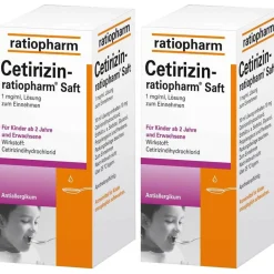 Cetirizin-ratiopharm® Saft – zur Linderung allergischer Symptome wie Heuschnupfen und Nesselsucht| Sale