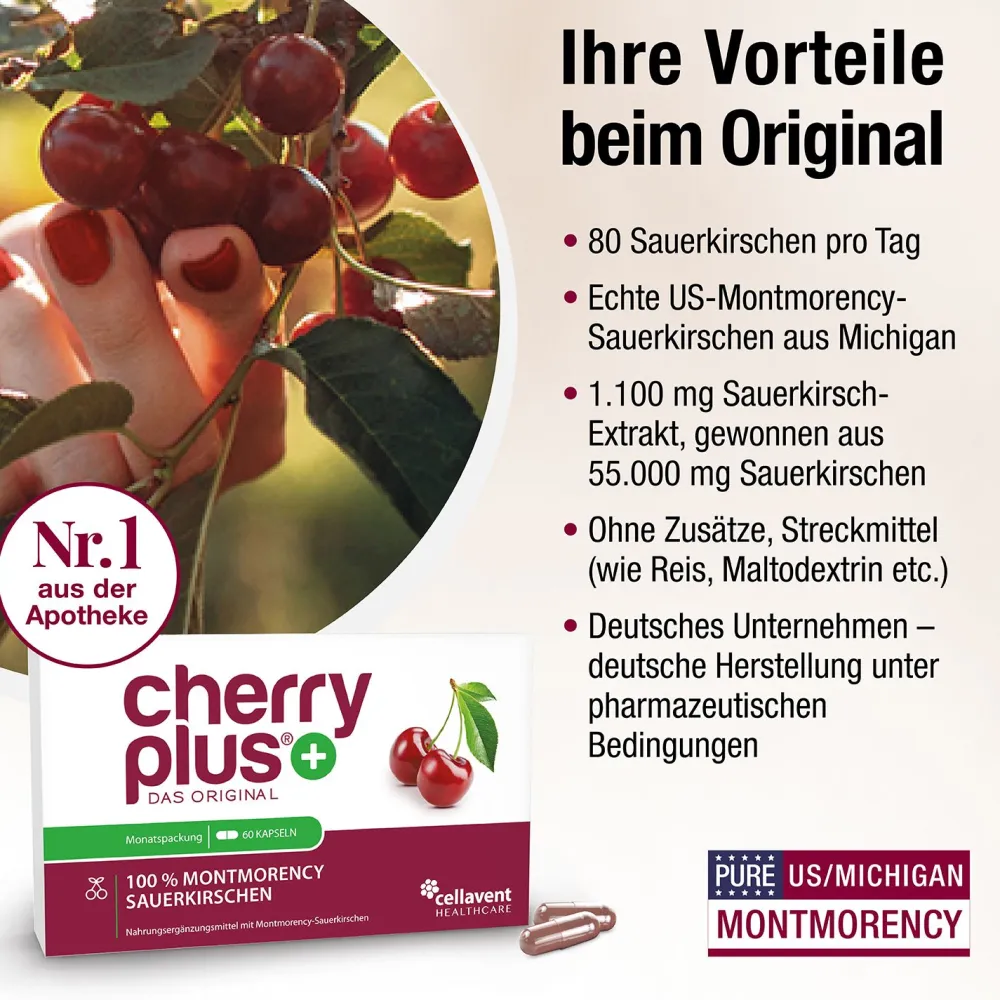 CHERRY PLUS® - Montmorency-Sauerkirsch-Kapseln> Sale