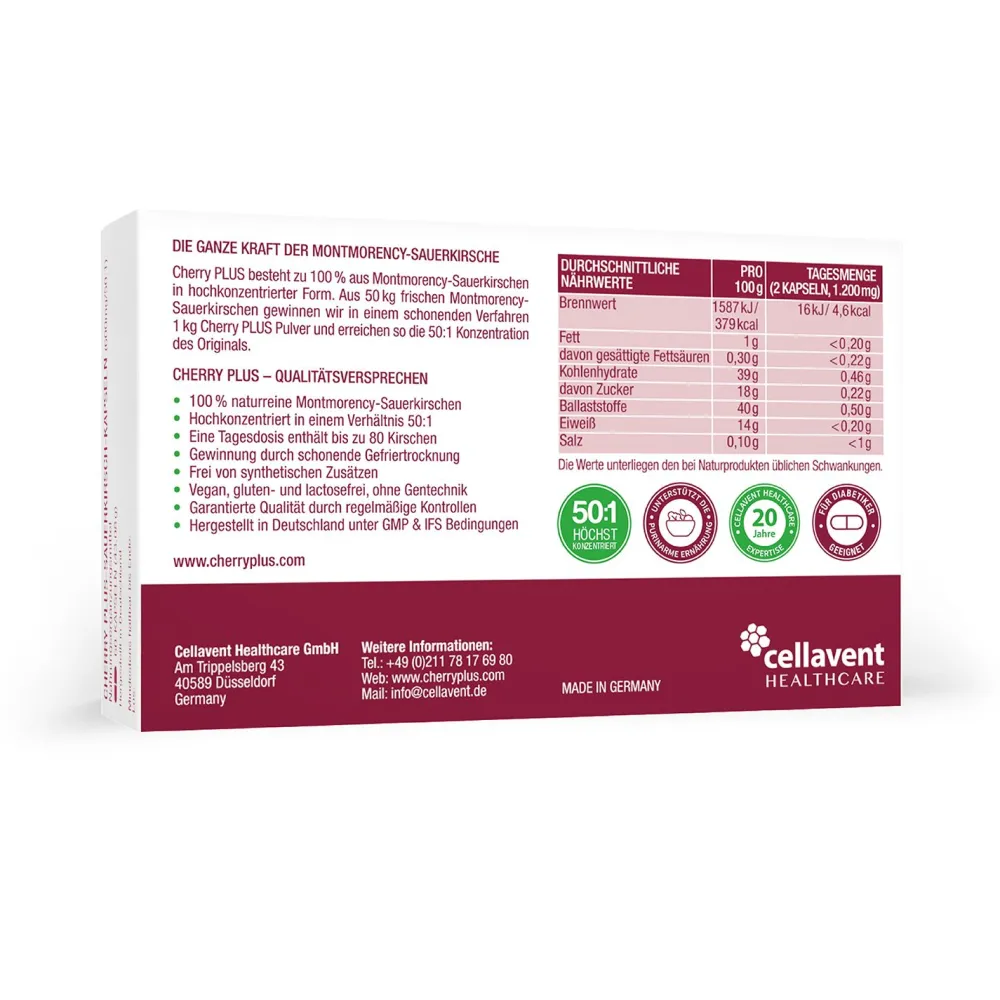 CHERRY PLUS® - Montmorency-Sauerkirsch-Kapseln> Sale