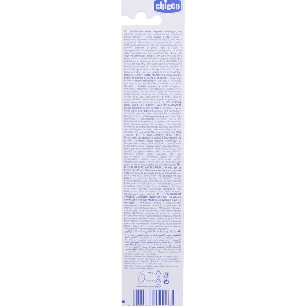 Zahnbürste hellblau 6 M+|chicco Discount