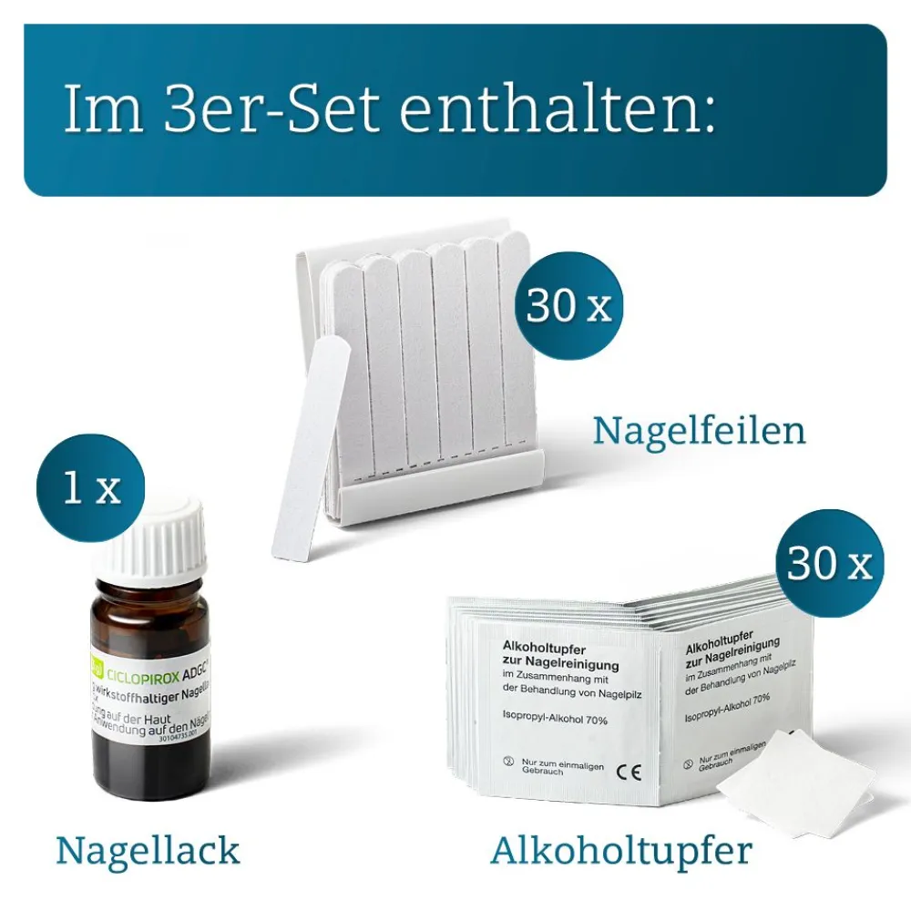CICLOPIROX ADGC® wirkstoffhaltiger Nagellack gegen Nagelpilz inkl. Set| Hot