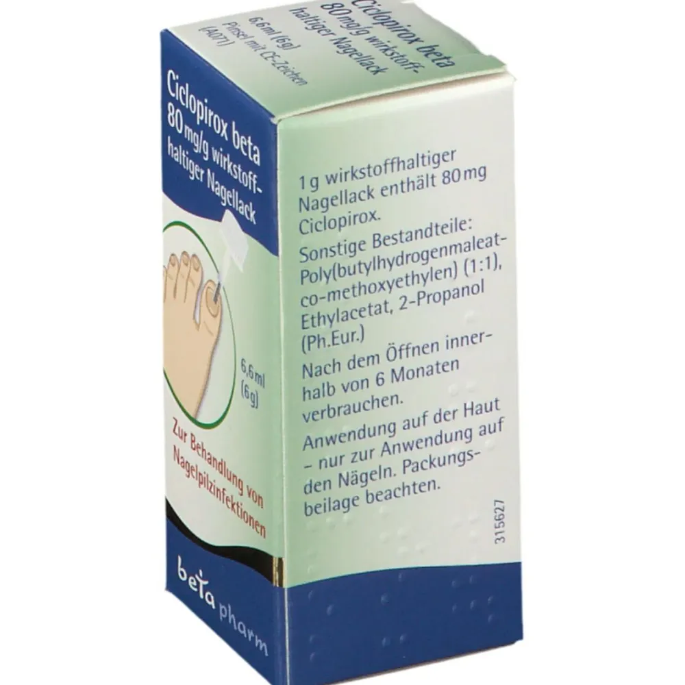 beta 80mg/g wirkstoffhaltiger Nagellack|Ciclopirox Sale