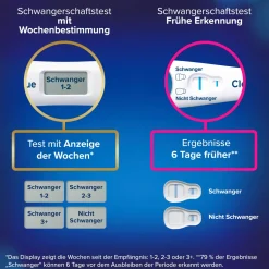 FRÜHE ERKENNUNG + MIT WOCHENBESTIMMUNG Kombipack|Clearblue Schwangerschaftstest Discount