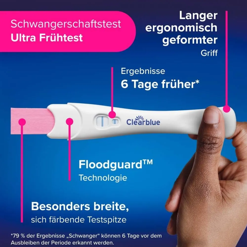 Schwangerschaftstest Triple Check Ultra Früh>Clearblue Hot