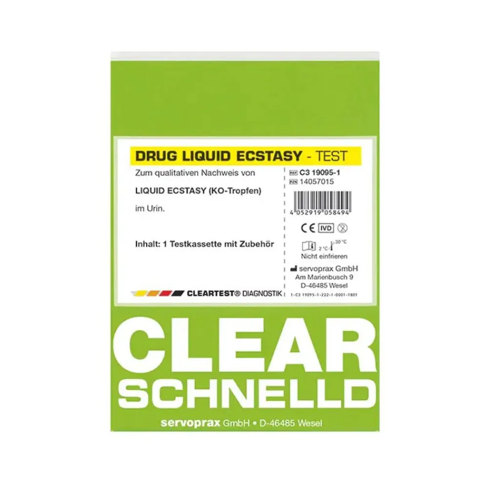 CLEARTEST Liquid Ecstasy Schnelltest zum Nachweis von GHB (k.o. Tropfen)> Discount
