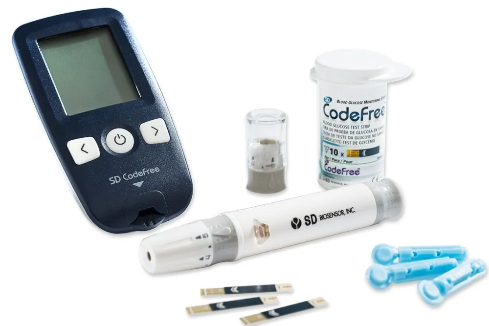 CodeFree Blutzuckermessgerät Set mit Teststreifen, Diabetes-Set mg/dL| Online
