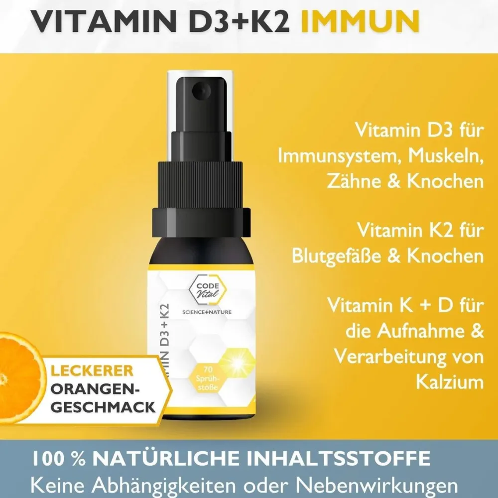 CODE Vital Vitamin D3+K2 Immun Spray - Für dein IMMUNSYSTEM| Online