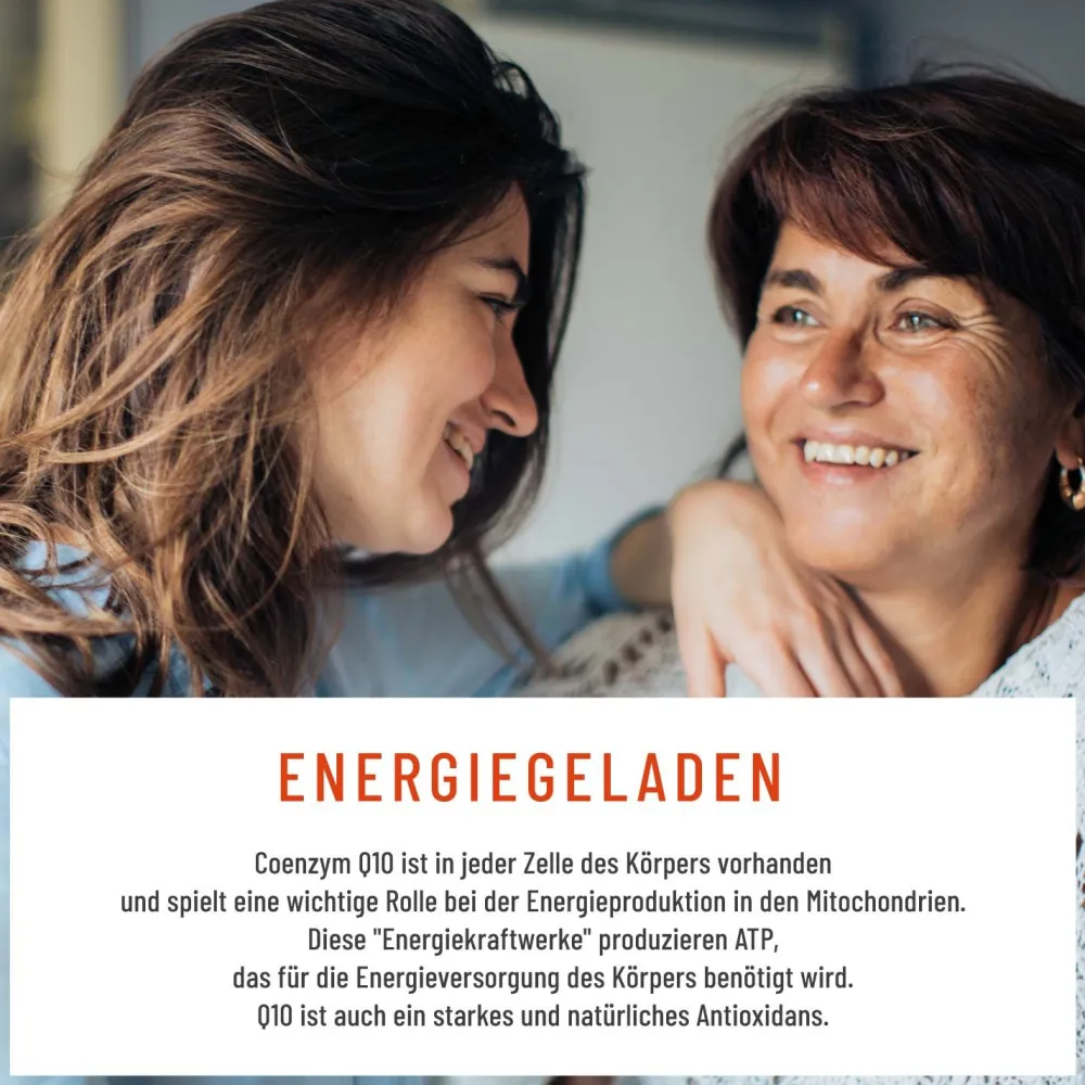Coenzym 200mg Q10 90 vegane Kapseln hochdosiert Haut Haare Gelenke Glanzleistung ®|NATURTREU Clearance