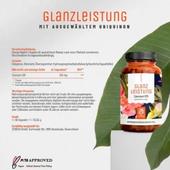 Coenzym 200mg Q10 90 vegane Kapseln hochdosiert Haut Haare Gelenke Glanzleistung ®|NATURTREU Clearance