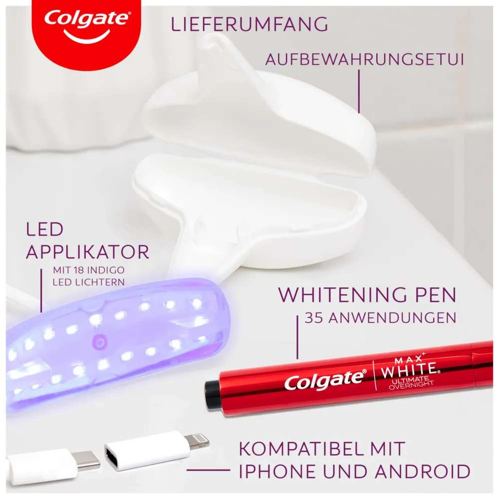 ® Max White Ultimate LED-Whitening-Kit mit KomfortFit-Adapter|Colgate