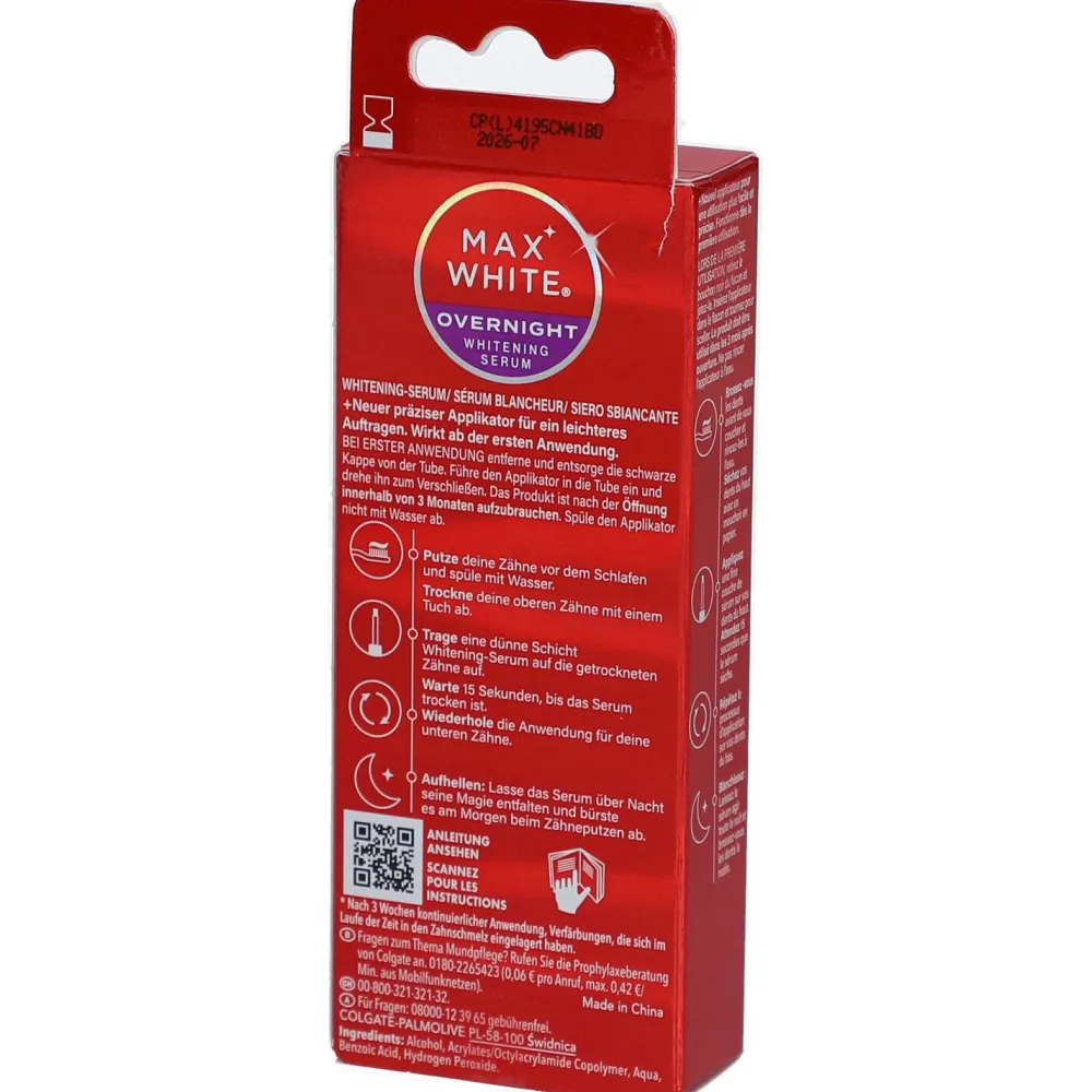 ® Max White Ultimate Overnight Whitening Serum|Colgate Clearance