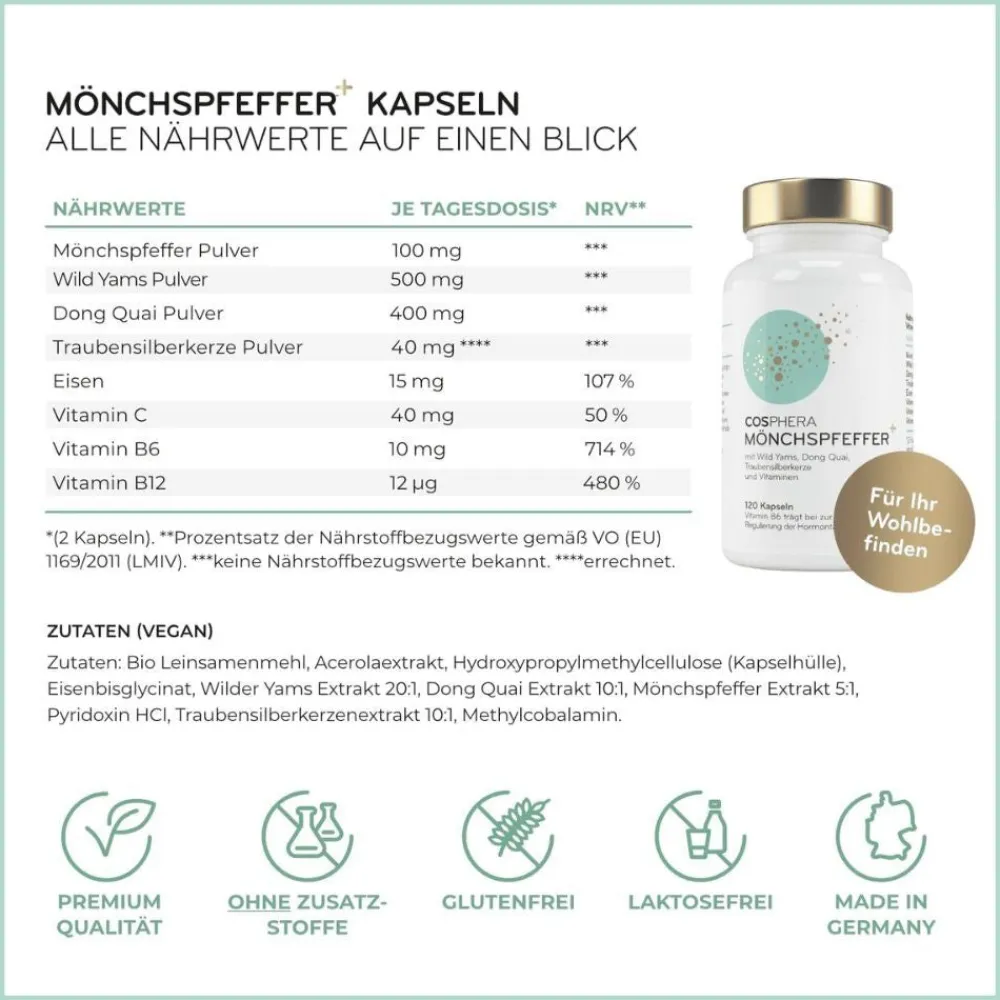 Mönchspfeffer+ Kapseln|COSPHERA Sale