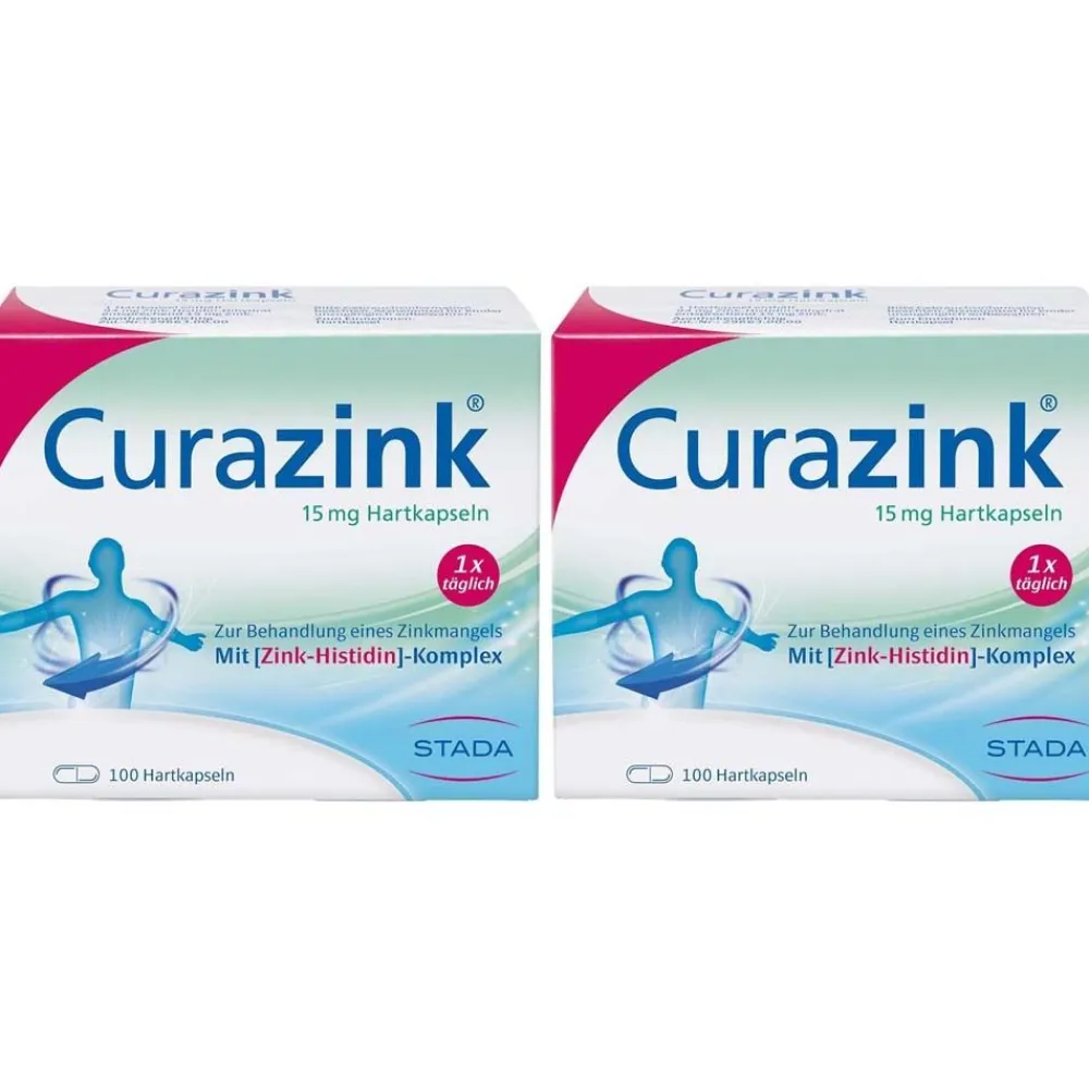 Curazink® Hartkapseln - hochdosiert mit 15 mg Zink im einzigartigen Zink-Histidin-Komplex> New