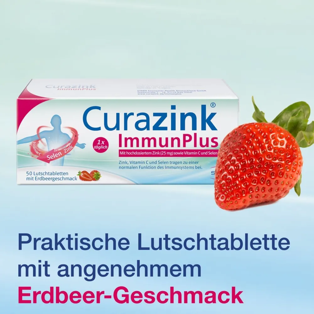 ® ImmunPlus – Veganes Nahrungsergänzungsmittel zur Unterstützung des Immunsystems, Zinkcitrat|Curazink Clearance